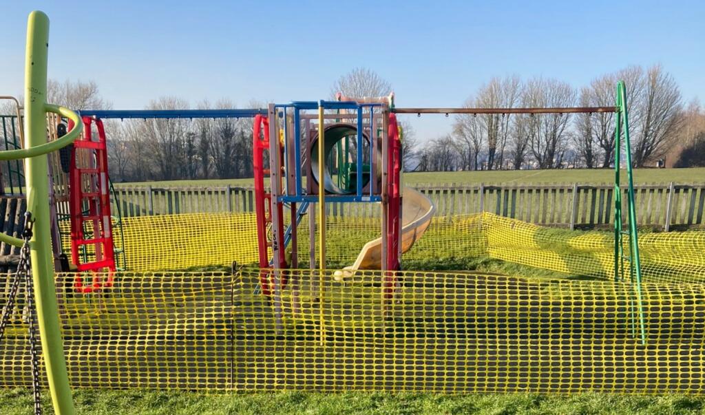 closed section of Poulton Play Area