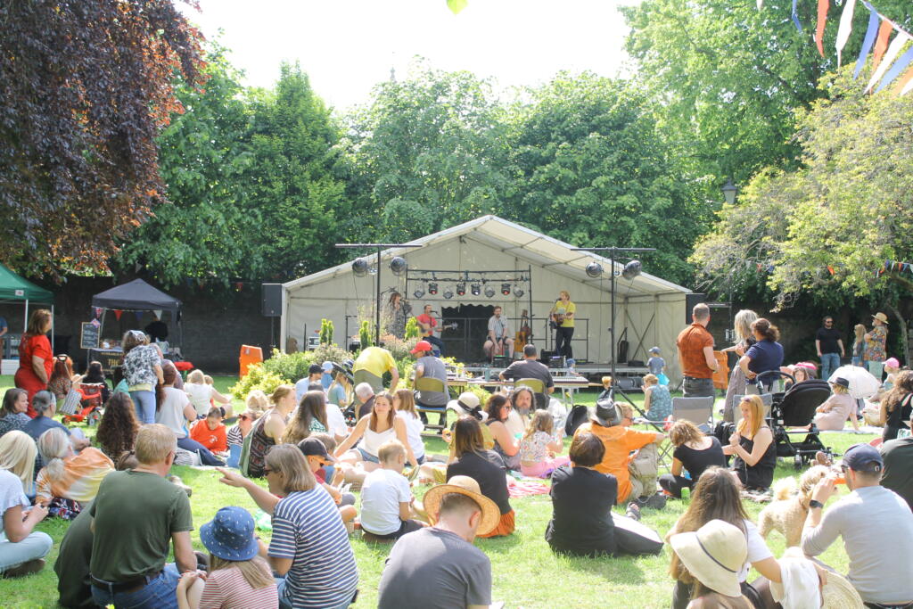 Crowd in Westbury Garden for the Live Music Festival (Saturday 3 June)
