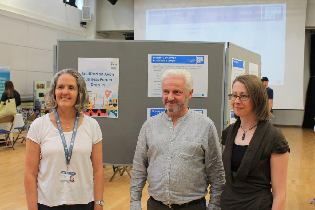 Mayor, Councillor Katie Vigar, Chief Executive & Town Clerk Ian Brown and Community Engagement & Development Officer George Tomlinson.